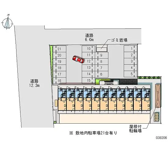 ★手数料０円★東松山市西本宿　月極駐車場（LP）